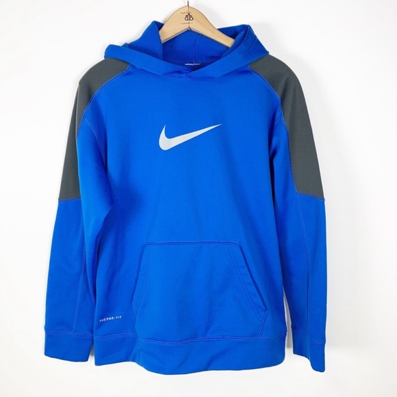 Nike Tops - Nike Therma-Fit Blue Colorblock Pullover Hoodie Nike Tops - Nike Therma-Fit Blue Colorblock Pullover Hoodie